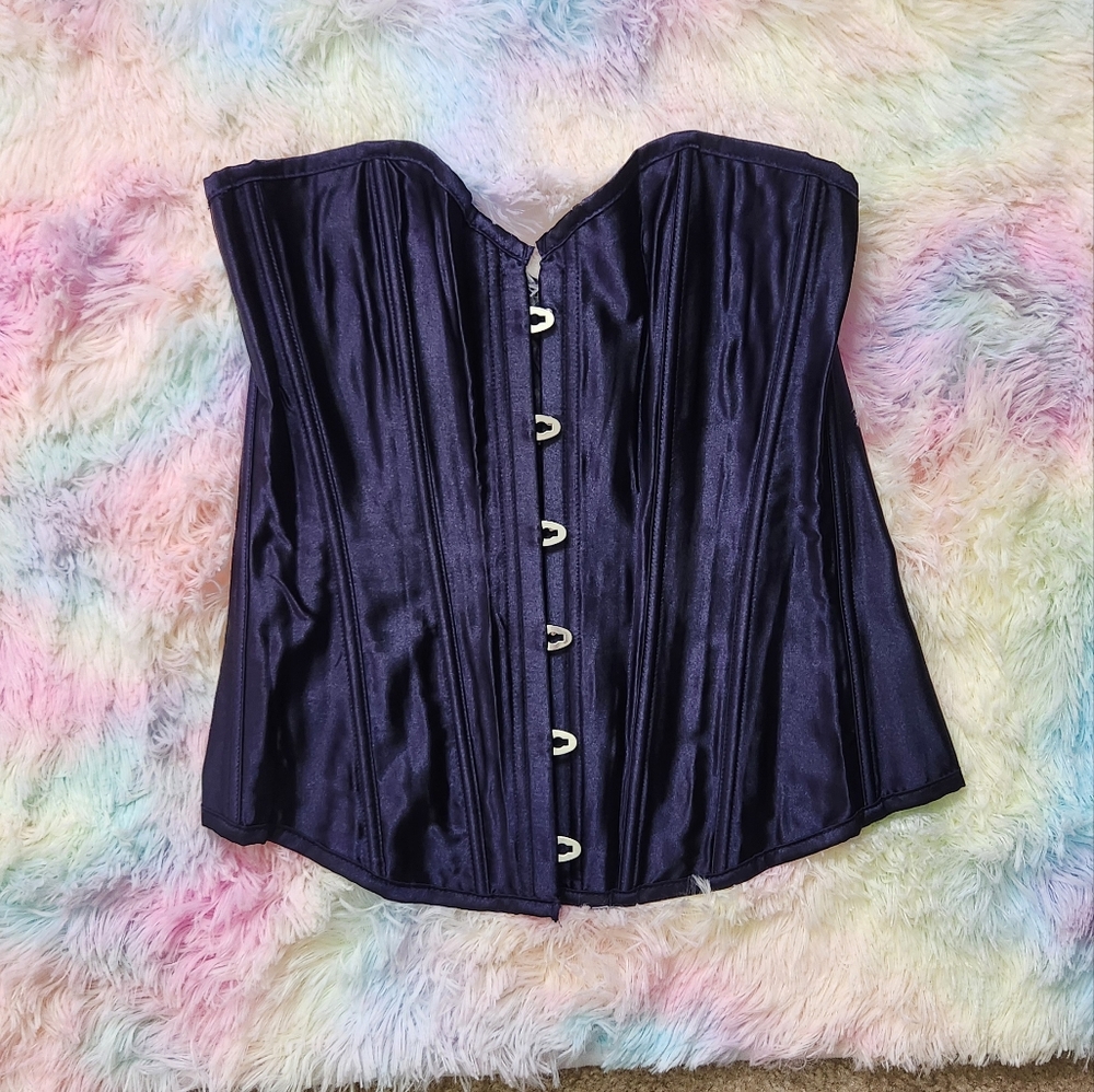 Purple PVC Boned Corset